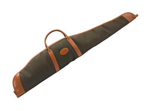 Zipped rifle slip in canvas and leather