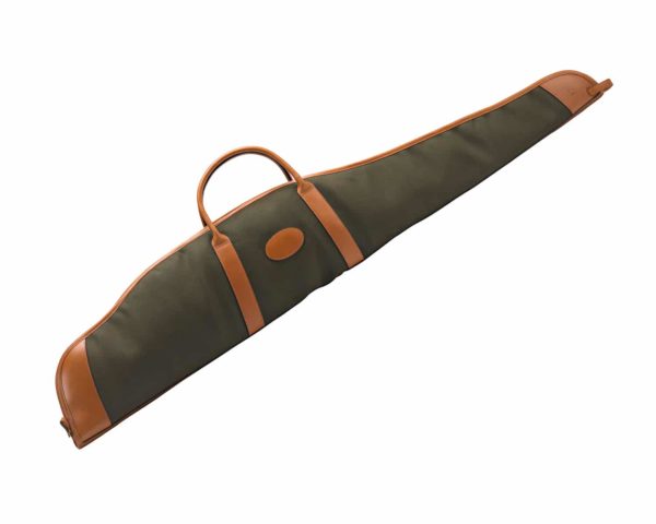 Zipped rifle slip in canvas and leather