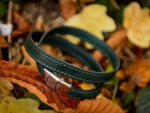 Bracelet en cuir de cerf 2 tours