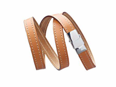 Leather straps triple turn