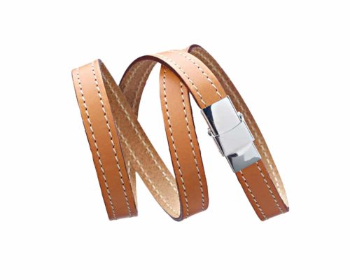 Leather straps triple turn