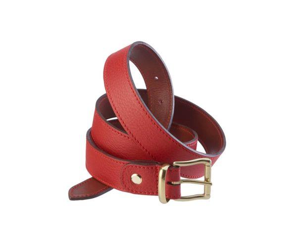 Ceinture réglable en cuir 35 mm boucle laiton – Image 2