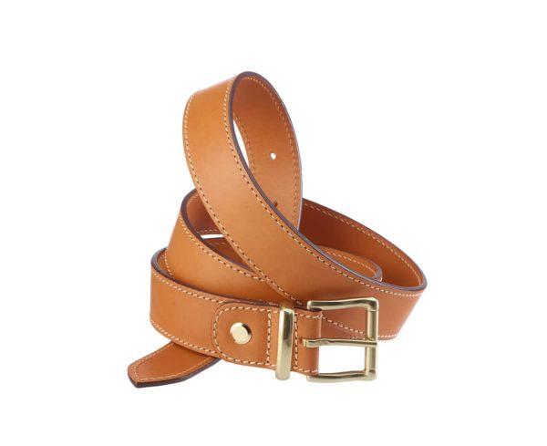 Ceinture réglable en cuir 35 mm boucle laiton