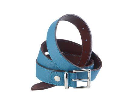 Adjustable belt in leahter 35 mm nickel buckle