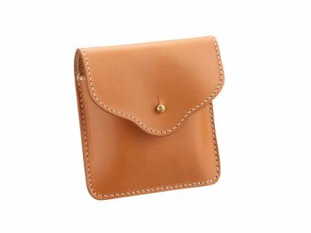 Pochette plate avec passant ceinture en cuir pour 5 balles