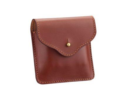 Pochette plate avec passant ceinture en cuir pour 5 balles