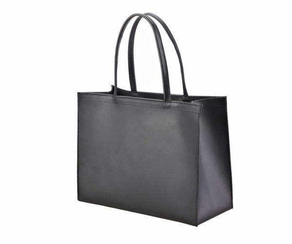 Horizontal Leather Paper bag