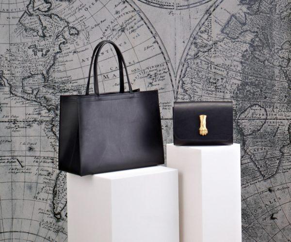 Horizontal Leather Paper bag