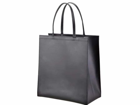 Vertical Leather Paper bag