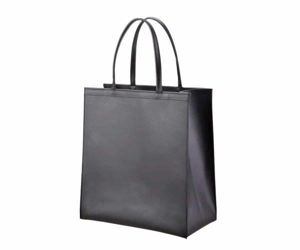 Vertical Leather Paper bag