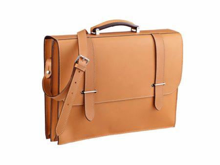 Traditional briefcase with hasps