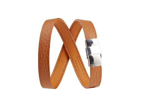 Leather straps double turn