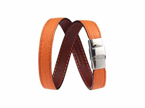 Leather straps double turn