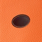 Taurillon Orange & Antique Sauvage (Grained Orange & Plain dark brown)