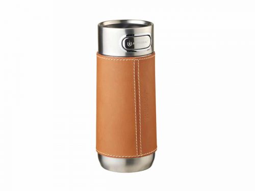 Leather covered mug